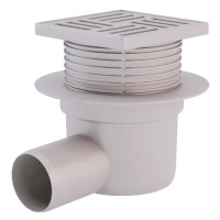 Трап ANIplast з горизонтальним випуском 50 мм, з решіткою 10х10 см ТА5604EU Трап ANIplast з горизонтальним випуском 50 мм, з решіткою 10х10 см ТА5604EU