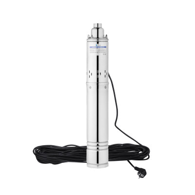 Насос глибинний шнековий Agua 4S QGD2,4-130-0,75 Hmax 130 м Qmax 40 л/хв P 750 Вт з вбудованим конденсатором