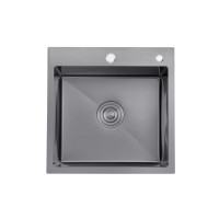Кухонна мийка Kroner KRP Schwarze - 5050HM PVD (3.0/1.0 мм) Кухонна мийка Kroner KRP Schwarze - 5050HM PVD (3.0/1.0 мм)