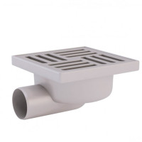 Трап ANIplast з горизонтальним випуском 50 мм, з нержавіючою решіткою 15х15 см TA5112EU Трап ANIplast з горизонтальним випуском 50 мм, з нержавіючою решіткою 15х15 см TA5112EU