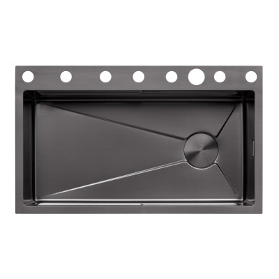 Кухонна мийка Kroner KRP Schwarze - SET7545F4HM PVD (3.0/0.8 мм) Кухонна мийка Kroner KRP Schwarze - SET7545F4HM PVD (3.0/0.8 мм)