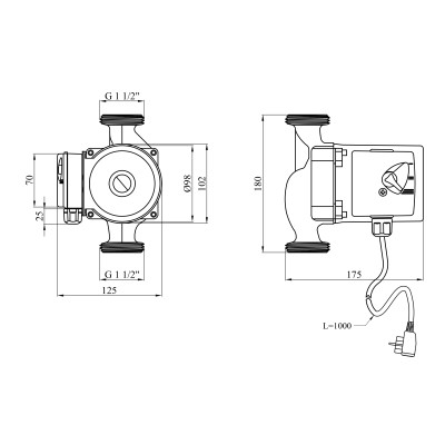 Насос циркуляційний Agua GPD 25/8-180 Насос циркуляційний Agua GPD 25/8-180