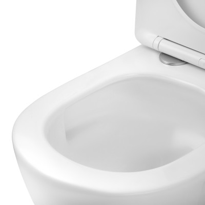 Унітаз підвісний безобідковий Kroner Harz WHI483632 TORNADO з сидінням (KH483632WHIT)