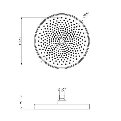 Лійка для верхнього душу Kroner Element 2801562901Z-0101