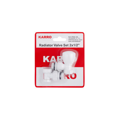 Комплект радіаторних кутових кранів Karro 1/2