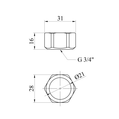 Гайка для настінного змішувача Kroner KRM - C929 Гайка для настінного змішувача Kroner KRM - C929