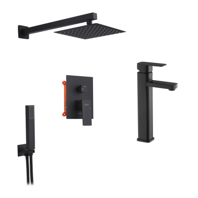 Набор 2 в 1 душова система Kroner Edelstahl Kubus-SCH082 + змішувач Edelstahl Kubus-SCH010-3 Набор 2 в 1 душова система Kroner Edelstahl Kubus-SCH082 + змішувач Edelstahl Kubus-SCH010-3