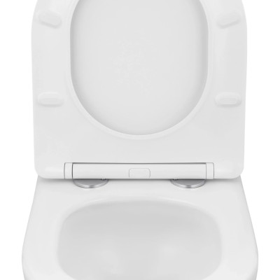 Комплект 4 в 1: Інсталяція GROHE Solido 3 в 1 3884966Q + Унітаз безобідковий Kroner Harz WHI483632 TORNADO з сидінням Slim Duroplast / Soft-close / Quick relase KH483632WHIT (3884966KH483632)