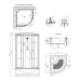Душовий бокс Kroner KRP Enzo - WD.C.T.F. 90x90 cм Душовий бокс Kroner KRP Enzo - WD.C.T.F. 90x90 cм