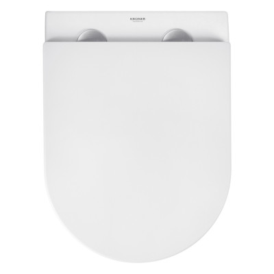 Комплект 4 в 1: Інсталяція Grohe Solido 2 в 1 38971000 + Панель змиву для унітаза Grohe Even Black 38966KV0 + Унітаз безобідковий Kroner Harz WHI483632 TORNADO з сидінням Slim Duroplast / Soft-close / Quick relase KH483632WHIT (38971966KV0KH48T)