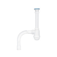 Сифон для раковини ANIplast з різьбовим випуском 64 мм, з гнучкою трубою 40х40/50 мм С1015EU Сифон для раковини ANIplast з різьбовим випуском 64 мм, з гнучкою трубою 40х40/50 мм С1015EU