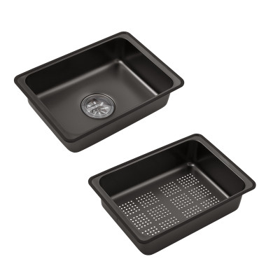 Кухонна мийка Kroner KRP Schwarze - SET7545HM PVD (3.0/0.8 мм) Кухонна мийка Kroner KRP Schwarze - SET7545HM PVD (3.0/0.8 мм)