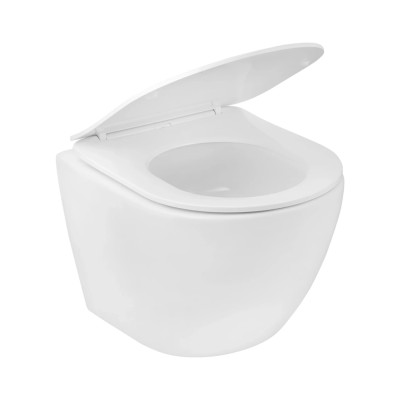 Комплект 4 в 1: Інсталяція GROHE Solido 3 в 1 3884966Q + Унітаз безобідковий Kroner Harz WHI483632 TORNADO з сидінням Slim Duroplast / Soft-close / Quick relase KH483632WHIT (3884966KH483632)