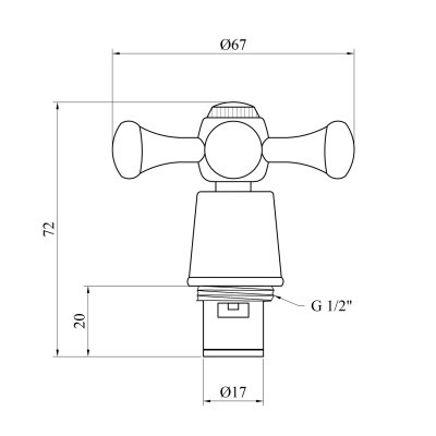 Ручка з кран-буксою для змішувача Kroner KRM - C985 (пара) Ручка з кран-буксою для змішувача Kroner KRM - C985 (пара)