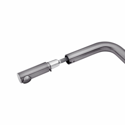 Змішувач для кухні з висувним виливом Kroner KRP Edelstahl Klassisch - PVD03917