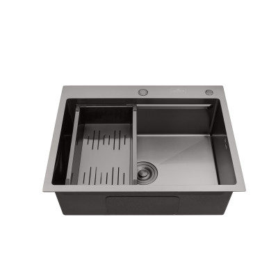 Кухонна мийка Kroner KRP Schwarze - 6350HM PVD (3.0/1.0 мм) Кухонна мийка Kroner KRP Schwarze - 6350HM PVD (3.0/1.0 мм)