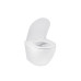 Унітаз підвісний безобідковий Kroner Harz WHI493736 RIMLESS з сидінням Slim Duroplast / Soft-close / Quick relase (KH493736WHIR)