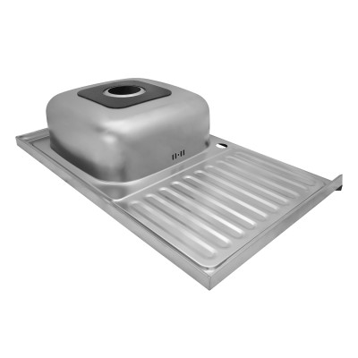 Кухонна мийка накладна Kroner KRP Satin - 5080R (0.8 мм)