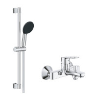 Змішувач для ванни Grohe BauLoop 23603000 з душовою стійкою Vitalio Start 26951001 Змішувач для ванни Grohe BauLoop 23603000 з душовою стійкою Vitalio Start 26951001