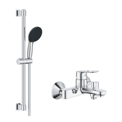 Змішувач для ванни Grohe BauLoop 23603000 з душовою стійкою Vitalio Start 26951001 Змішувач для ванни Grohe BauLoop 23603000 з душовою стійкою Vitalio Start 26951001