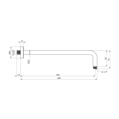 Тримач для душу Kroner Element 2142111401Z-0101
