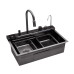 Кухонна мийка Kroner KRP Schwarze - SET7545F3HM PVD (3.0/0.8 мм) Кухонна мийка Kroner KRP Schwarze - SET7545F3HM PVD (3.0/0.8 мм)
