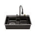 Кухонна мийка Kroner KRP Schwarze - SET7545HM PVD (3.0/0.8 мм) Кухонна мийка Kroner KRP Schwarze - SET7545HM PVD (3.0/0.8 мм)