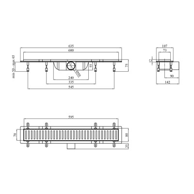 Трап лінійний Kroner KRP Harz SCH60 Sektion Schwarz Трап лінійний Kroner KRP Harz SCH60 Sektion Schwarz