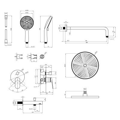 Душова система Kroner Element 211335A-3801