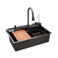 Кухонна мийка Kroner KRP Schwarze - SET7546ARTHM PVD (3.0/0.8 мм) Кухонна мийка Kroner KRP Schwarze - SET7546ARTHM PVD (3.0/0.8 мм)