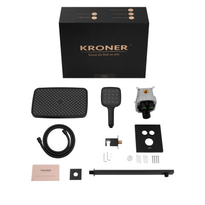 Душова система прихованого монтажу термостатична Kroner Element Thermo 211461-3801 Душова система прихованого монтажу термостатична Kroner Element Thermo 211461-3801