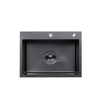 Кухонна мийка Kroner KRP Derby - 5843HM PVD (2,5/0,5 мм)