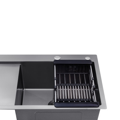 Кухонна мийка Kroner KRP Schwarze - 7849RHM PVD (3.0/1.0 мм) Кухонна мийка Kroner KRP Schwarze - 7849RHM PVD (3.0/1.0 мм)