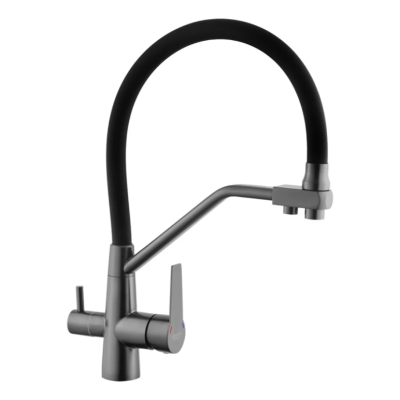 Змішувач для кухні з підключенням до фільтра Kroner KRP Edelstahl Klassisch - PVD03817BLK