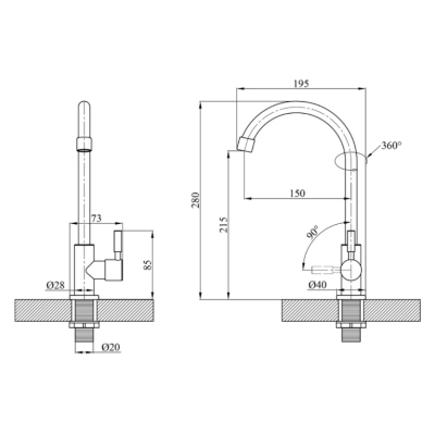 Кран на одну воду Kroner KRP Edelstahl Klassisch - SCH098 Кран на одну воду Kroner KRP Edelstahl Klassisch - SCH098