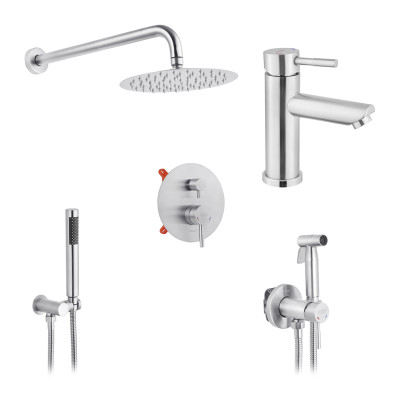 Набор 3 в 1 душова система Kroner Edelstahl Klassisch-ESG082 + змішувач Edelstahl Klassisch-ESG010 + змішувач Edelstahl Klassisch -ESG053 Набор 3 в 1 душова система Kroner Edelstahl Klassisch-ESG082 + змішувач Edelstahl Klassisch-ESG010 + змішувач Edelstahl Klassisch -ESG053