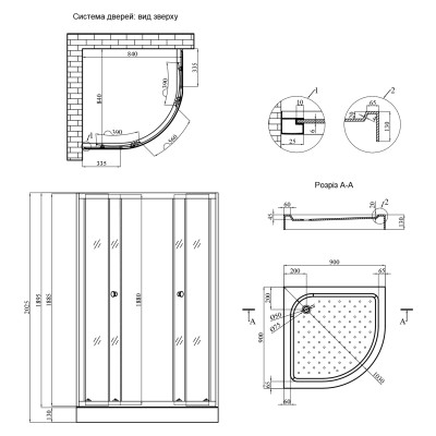 Душевая кабина Kroner KRP Vog - C.F.С.90x90 см Душевая кабина Kroner KRP Vog - C.F.С.90x90 см