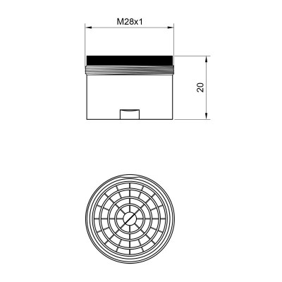 Аератор для змішувача Kroner KRM - C926 з зовнішньою різьбою Аератор для змішувача Kroner KRM - C926 з зовнішньою різьбою
