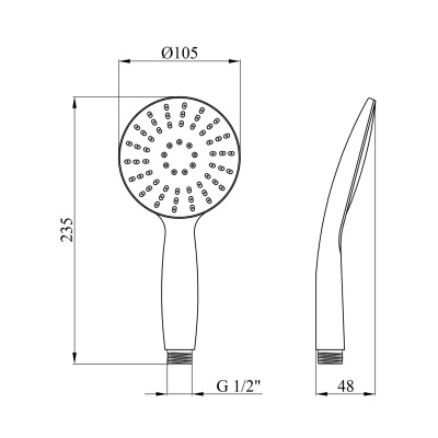 Лійка для ручного душу Kroner KRM - C720 Лійка для ручного душу Kroner KRM - C720