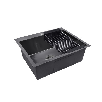Кухонна мийка Kroner KRP Schwarze - 6050HM PVD (3.0/1.0 мм) Кухонна мийка Kroner KRP Schwarze - 6050HM PVD (3.0/1.0 мм)
