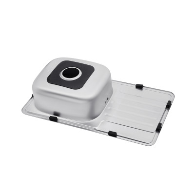 Кухонна мийка Kroner KRP Satin - 7642 (0.8 мм) Кухонна мийка Kroner KRP Satin - 7642 (0.8 мм)