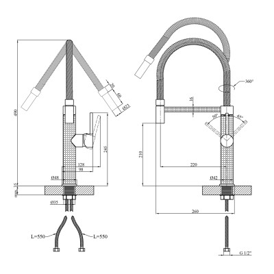 Змішувач для кухні Kroner KRP Ersel - SCH03999 Змішувач для кухні Kroner KRP Ersel - SCH03999