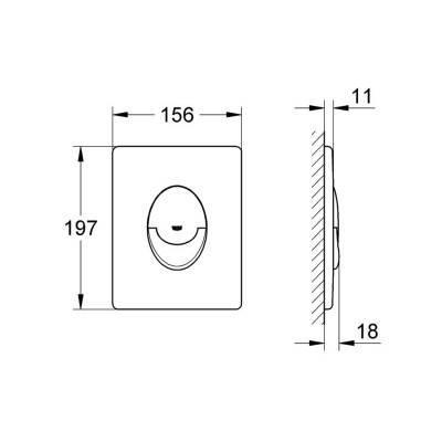 Панель змиву для унітаза Grohe Skate Air 38505P00