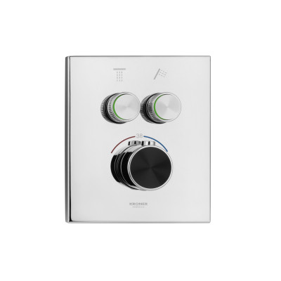 Душова система прихованого монтажу термостатична Kroner Element Thermo 211461-0101 Душова система прихованого монтажу термостатична Kroner Element Thermo 211461-0101