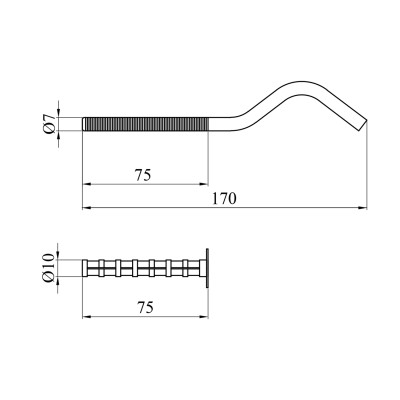 Кронштейн для радіатора Karro 170 мм білий Кронштейн для радіатора Karro 170 мм білий