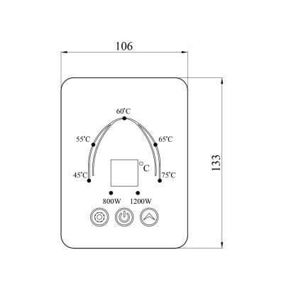 Наклейка панелі керування для водонагрівачів Kroner Flacher Наклейка панелі керування для водонагрівачів Kroner Flacher