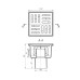 Трап ANIplast з вертикальним випуском 50 мм, з решіткою 10х10 см TA5204EU