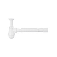 Сифон для раковини Agua TB06 1 1/4''х40/50 мм  з литим випуском