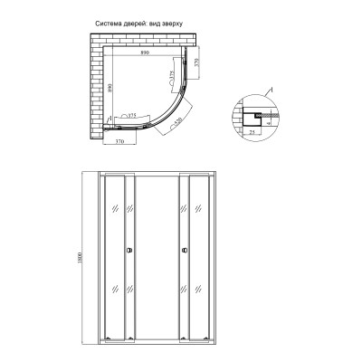 Душова кабіна Agua Cascad - S.G.90x90 см (без піддона) Душова кабіна Agua Cascad - S.G.90x90 см (без піддона)