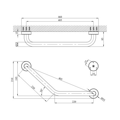 Поручень для ванни Kroner KRM Rizze - ACC3517 Поручень для ванни Kroner KRM Rizze - ACC3517